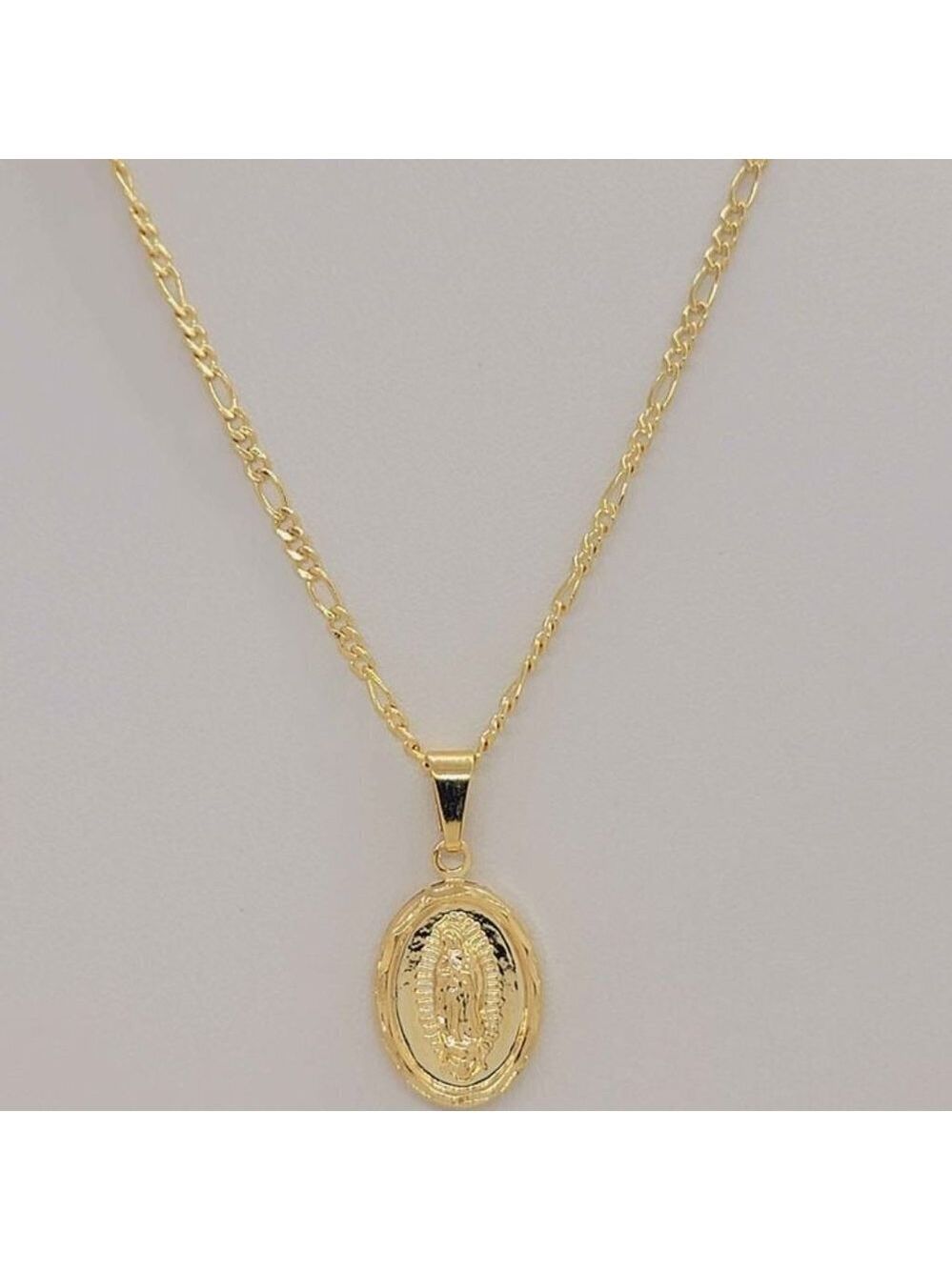 Brand New Brazilian 18k Gold Filled Virgen de Guadalupe Necklace - Picture 4 of 5